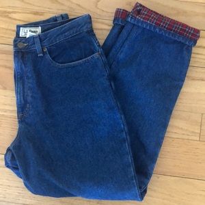LLBean flannel lined jeans